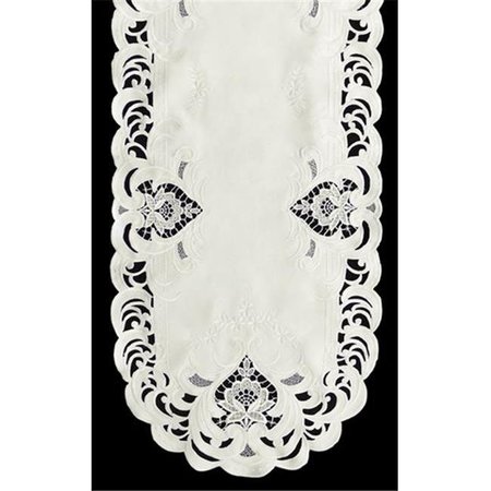 SINOBRITE Sinobrite H7889-1 Ivory Elegance Round Doily; 12 in. H7889/1(012)